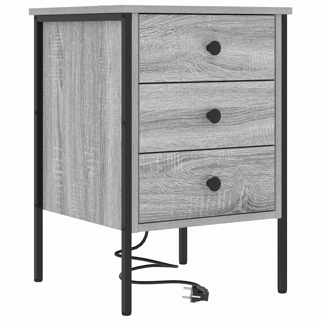 Nachttisch Grau Sonoma 42 x 41 x 61 cm Holzwerkstoff