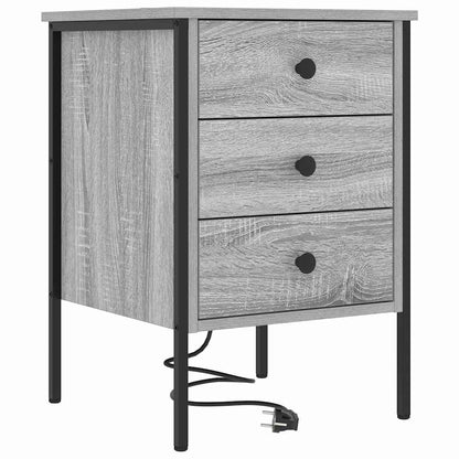 Nachttisch Grau Sonoma 42 x 41 x 61 cm Holzwerkstoff
