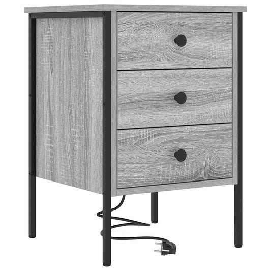 Nachttisch Grau Sonoma 42 x 41 x 61 cm Holzwerkstoff