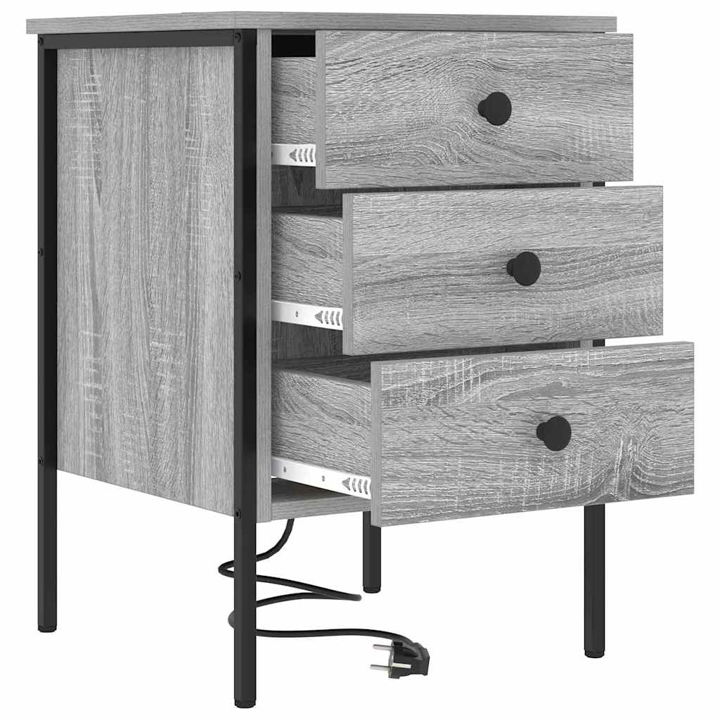 Nachttisch Grau Sonoma 42 x 41 x 61 cm Holzwerkstoff