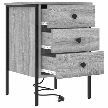 Nachttisch Grau Sonoma 42 x 41 x 61 cm Holzwerkstoff