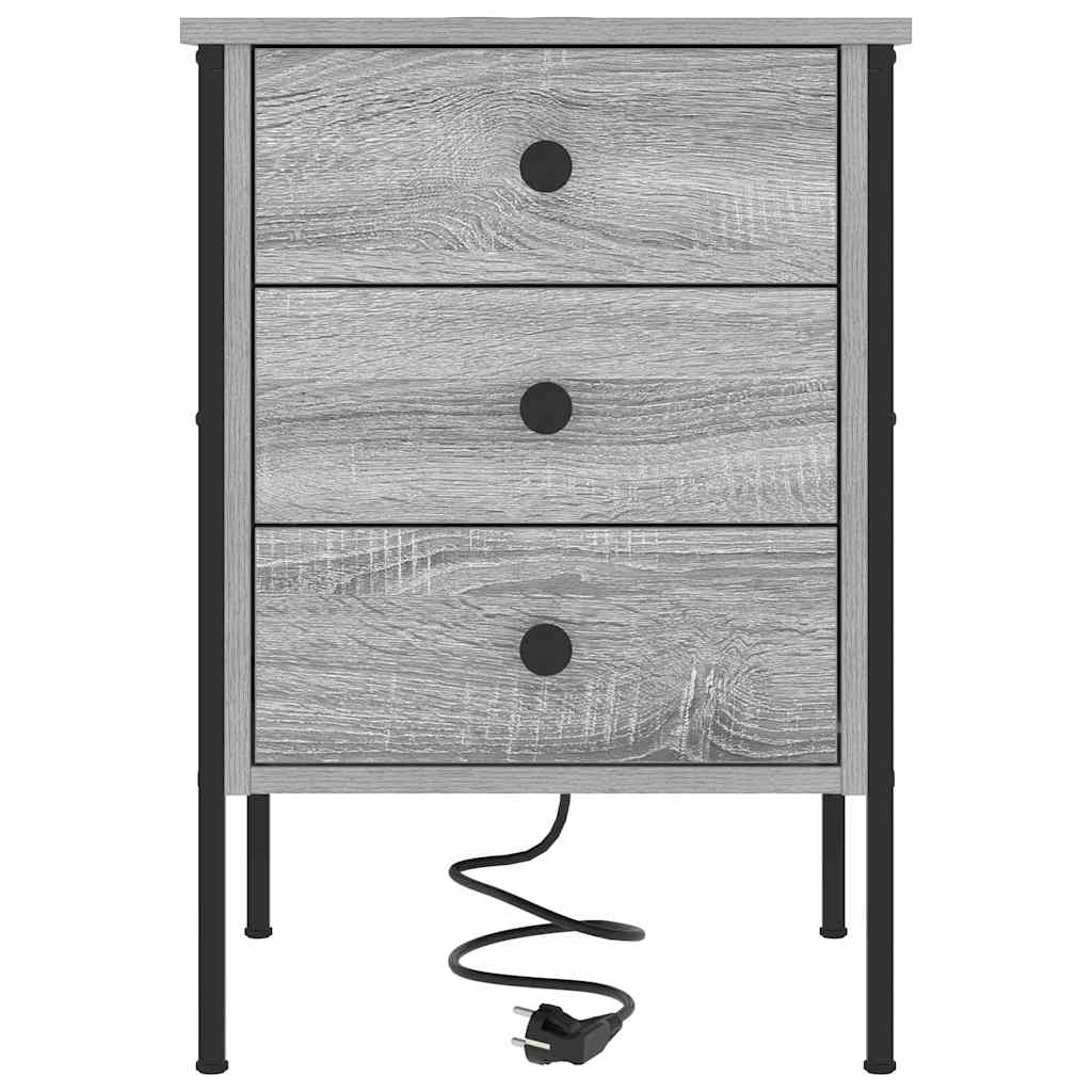 Nachttisch Grau Sonoma 42 x 41 x 61 cm Holzwerkstoff