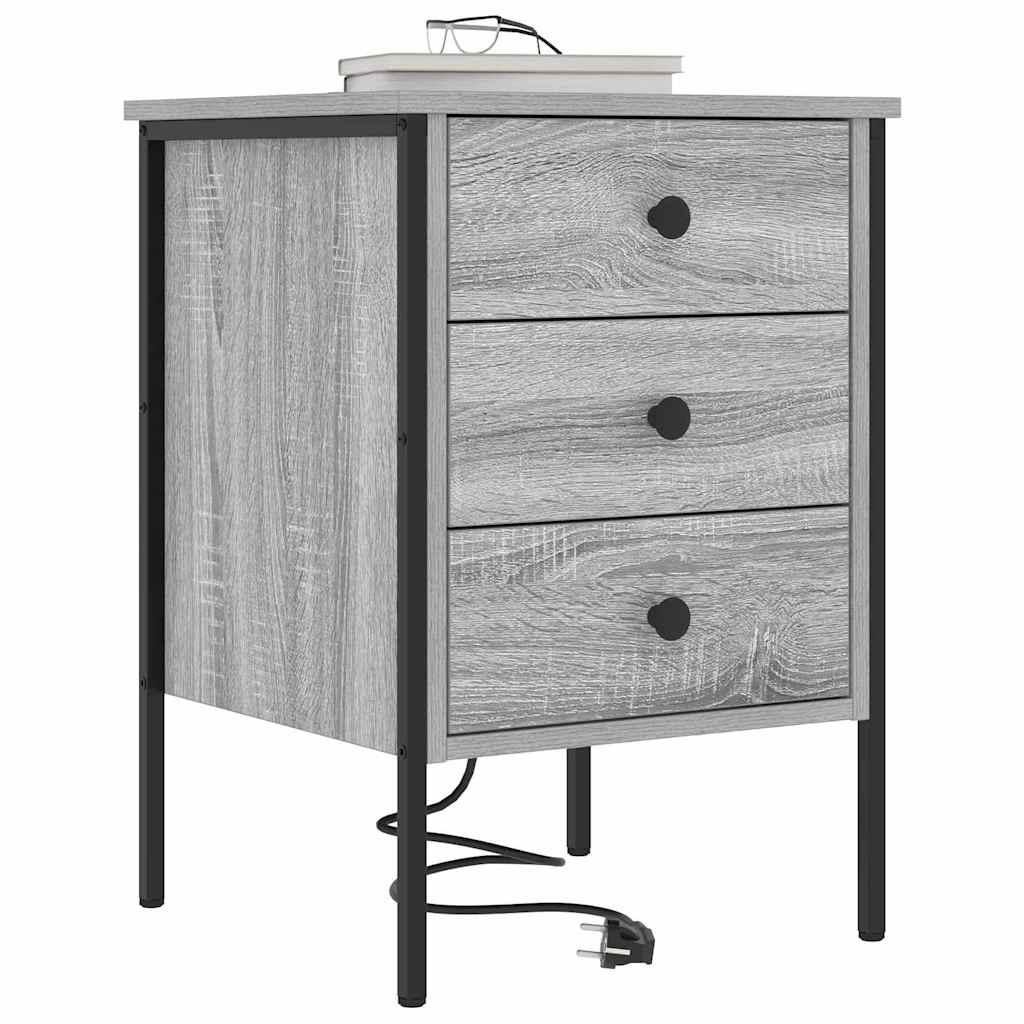 Nachttisch 2 pcs Grau Sonoma 42 x 41 x 61 cm Holzwerkstoff