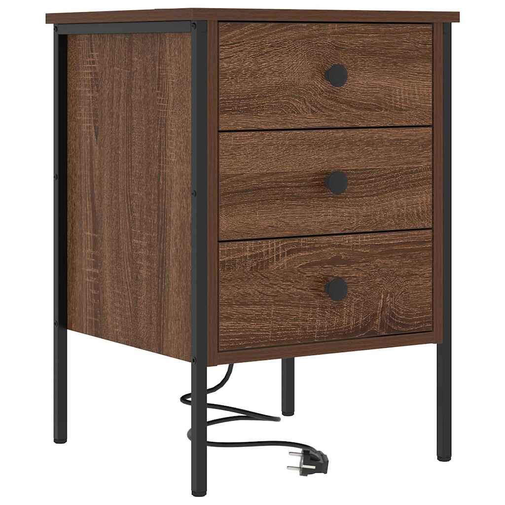Nachttisch Braune Eiche 42 x 41 x 61 cm Holzwerkstoff