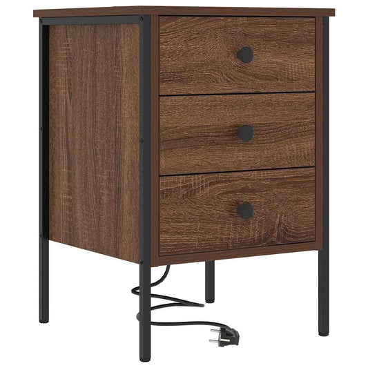 Nachttisch Braune Eiche 42 x 41 x 61 cm Holzwerkstoff
