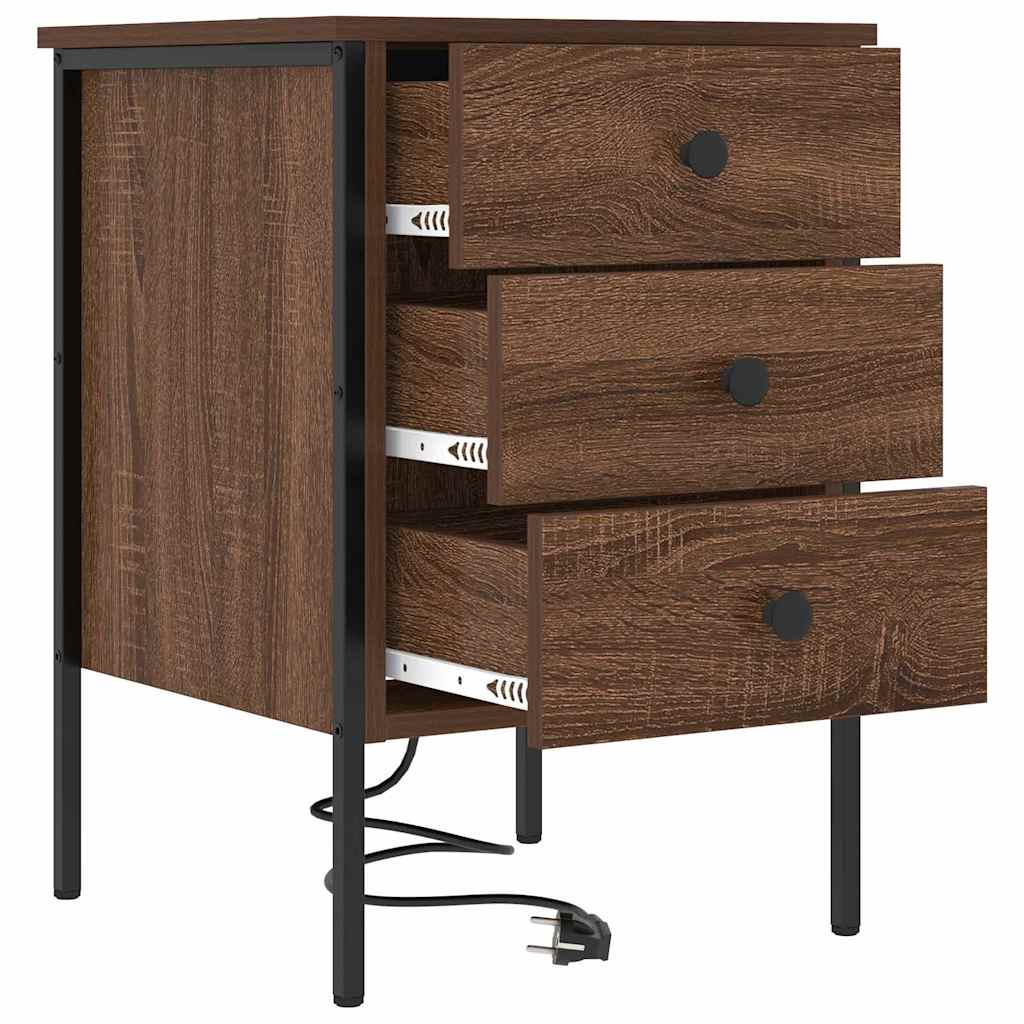 Nachttisch Braune Eiche 42 x 41 x 61 cm Holzwerkstoff