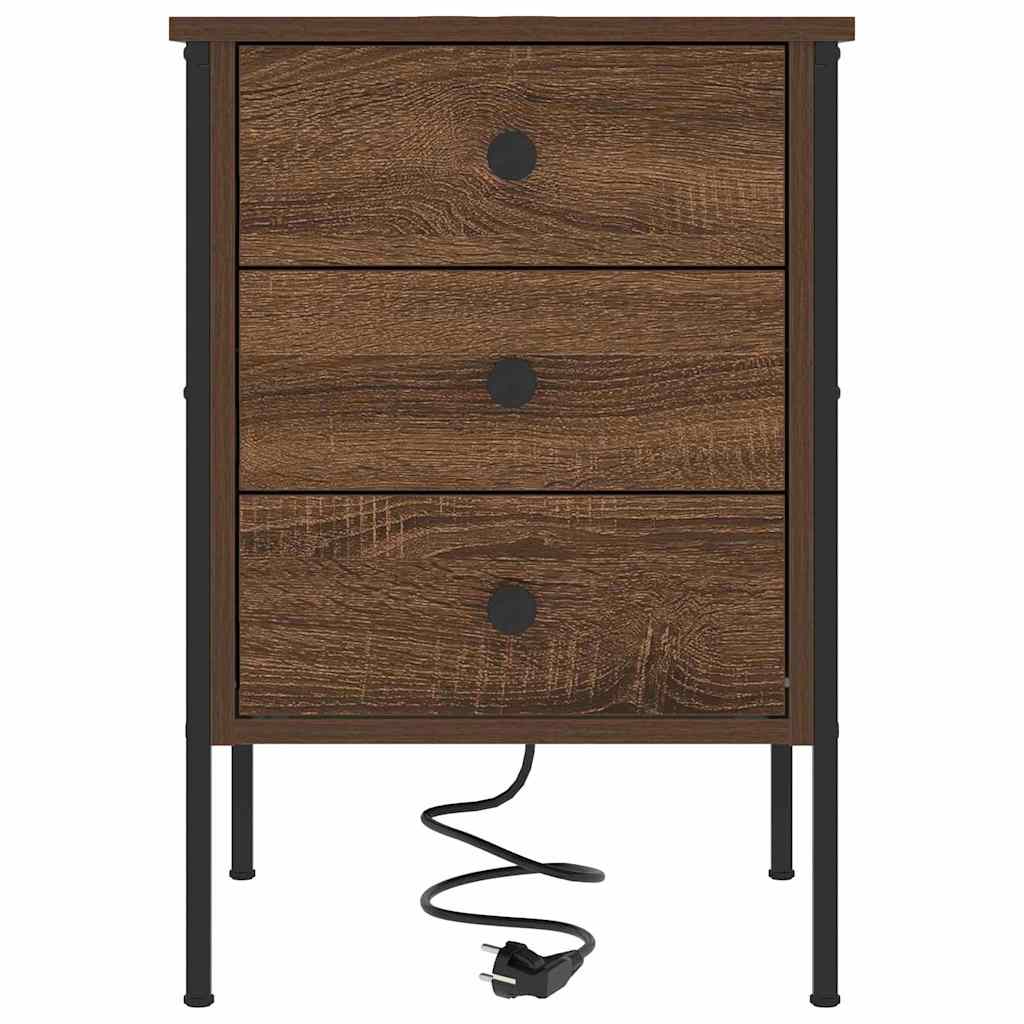 Nachttisch Braune Eiche 42 x 41 x 61 cm Holzwerkstoff