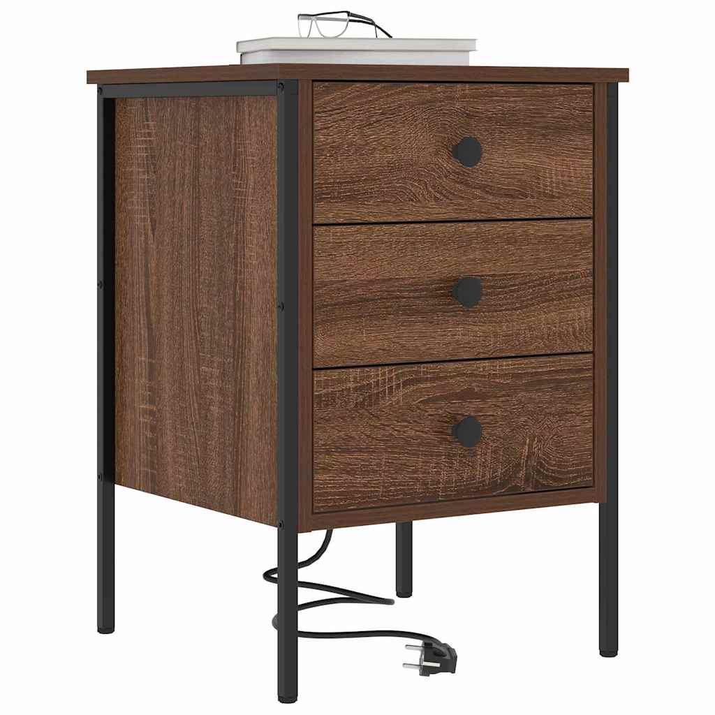 Nachttisch Braune Eiche 42 x 41 x 61 cm Holzwerkstoff