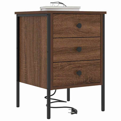 Nachttisch Braune Eiche 42 x 41 x 61 cm Holzwerkstoff