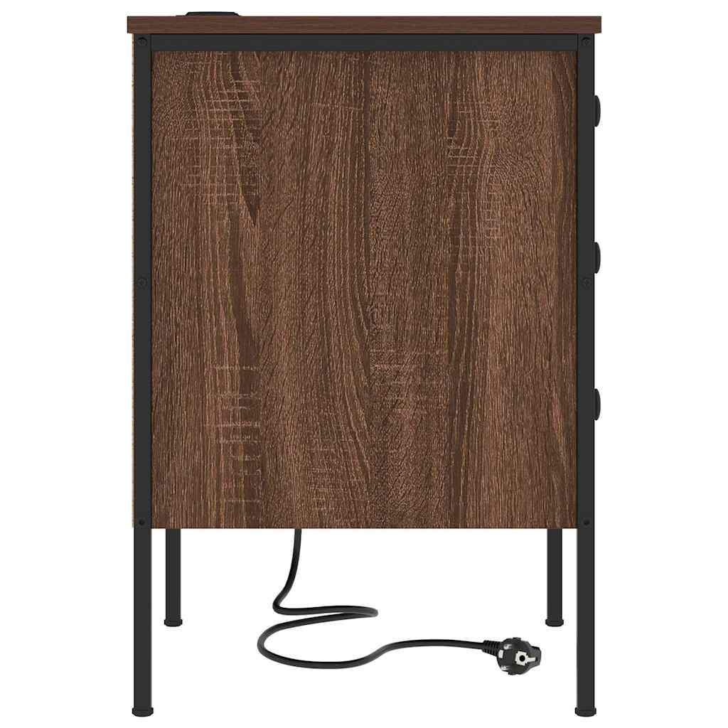Nachttisch Braune Eiche 42 x 41 x 61 cm Holzwerkstoff