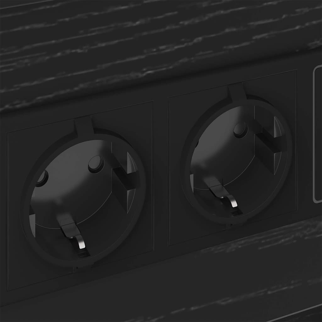 Nachttisch Schwarz Eichen-Optik 40 x 31 x 60 cm Holzwerkstoff