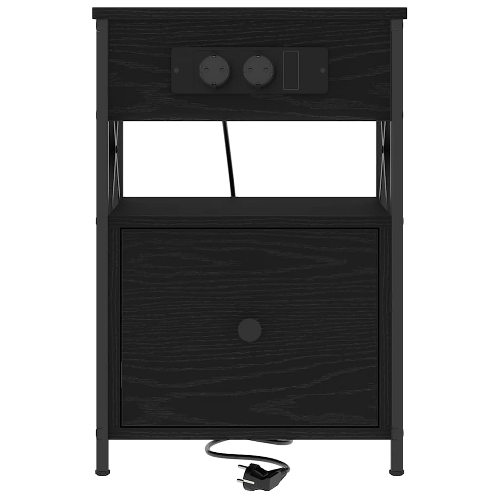 Nachttisch 2 pcs Schwarze Eiche 40 x 31 x 60 cm Holzwerkstoff
