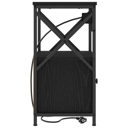 Nachttisch 2 pcs Schwarze Eiche 40 x 31 x 60 cm Holzwerkstoff