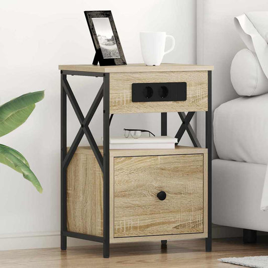 Nachttisch 2 pcs Sonoma Eiche 40 x 31 x 60 cm Holzwerkstoff