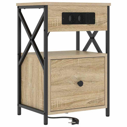 Nachttisch 2 pcs Sonoma Eiche 40 x 31 x 60 cm Holzwerkstoff