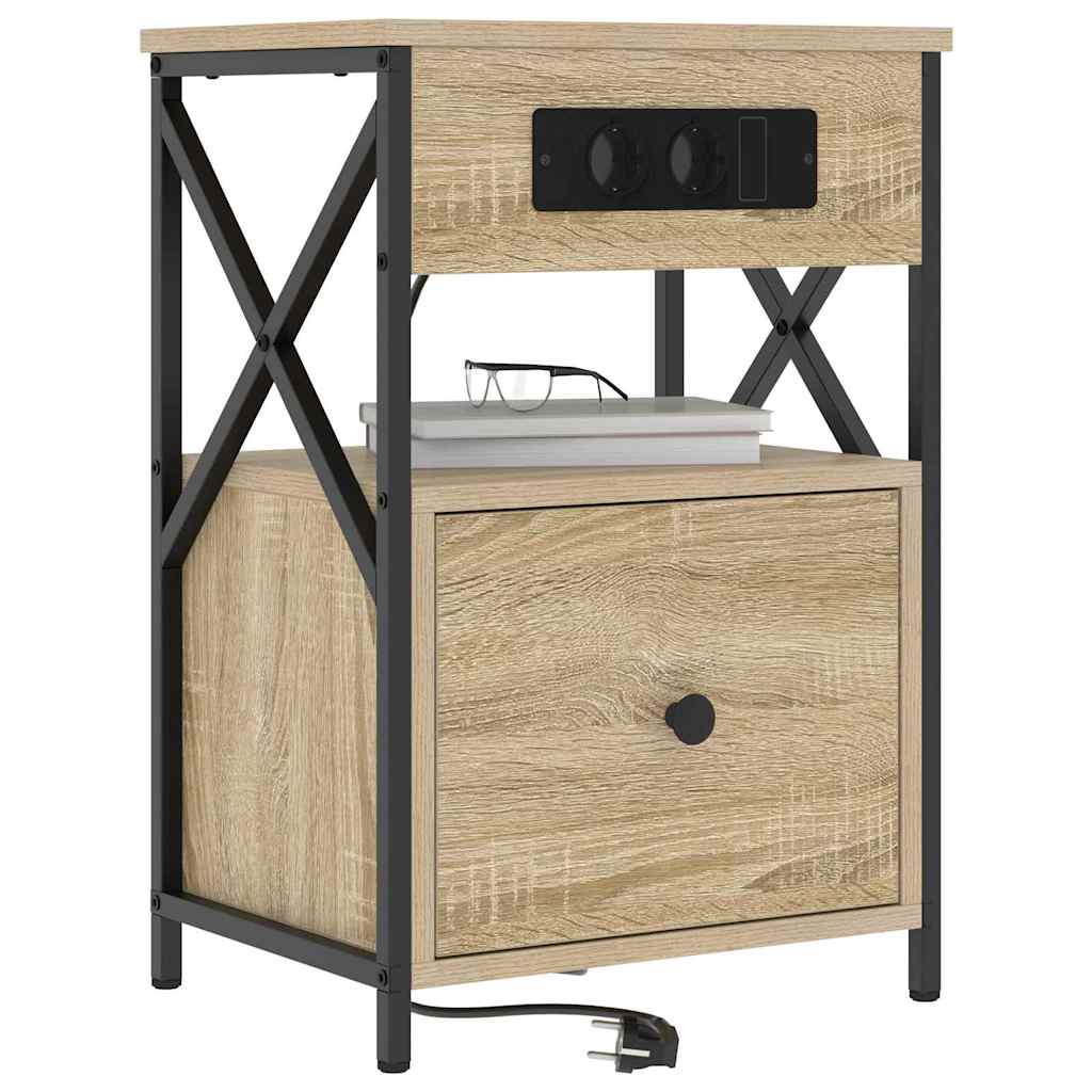 Nachttisch 2 pcs Sonoma Eiche 40 x 31 x 60 cm Holzwerkstoff