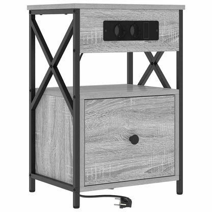 Nachttisch Grau Sonoma 40 x 31 x 60 cm Holzwerkstoff