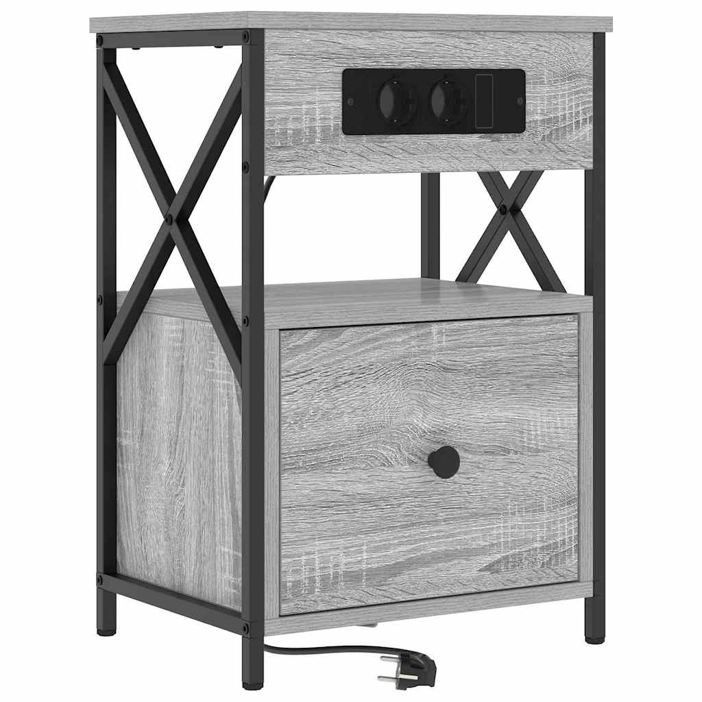 Nachttisch 2 pcs Grau Sonoma 40 x 31 x 60 cm Holzwerkstoff