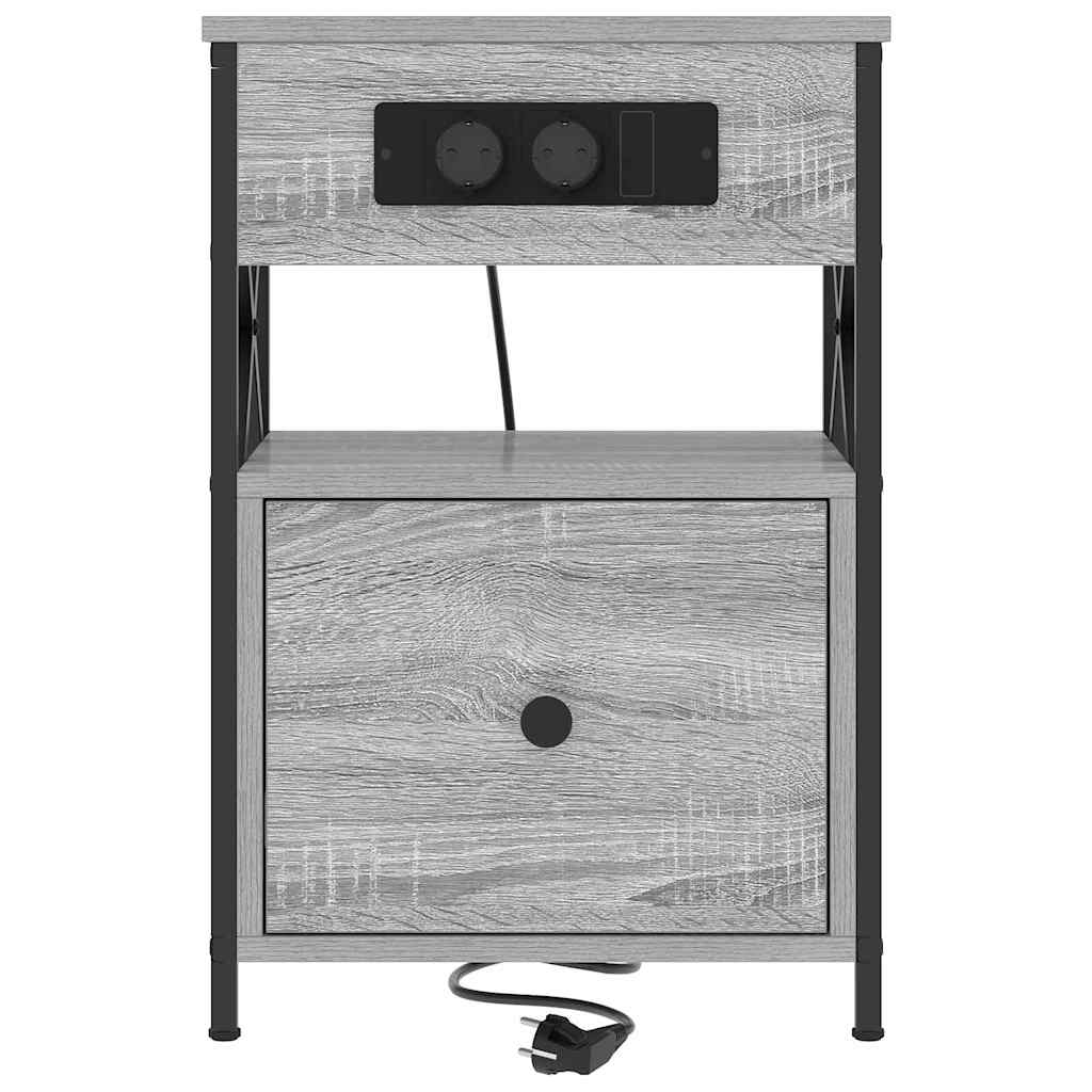 Nachttisch 2 pcs Grau Sonoma 40 x 31 x 60 cm Holzwerkstoff