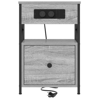Nachttisch 2 pcs Grau Sonoma 40 x 31 x 60 cm Holzwerkstoff