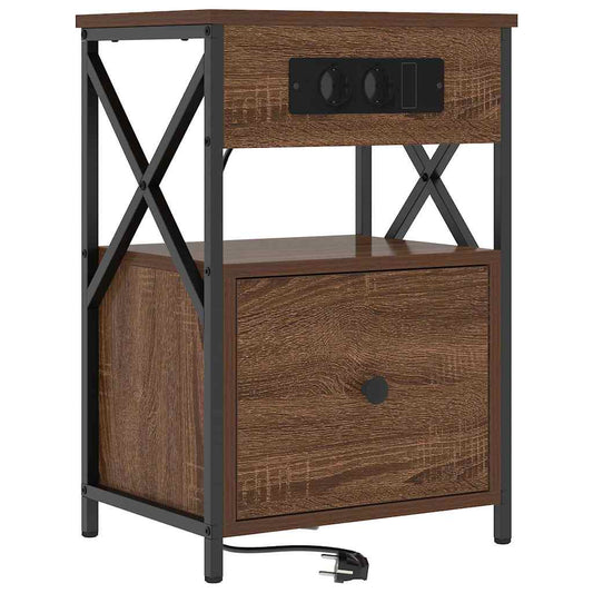 Nachttisch Braune Eiche 40 x 31 x 60 cm Holzwerkstoff