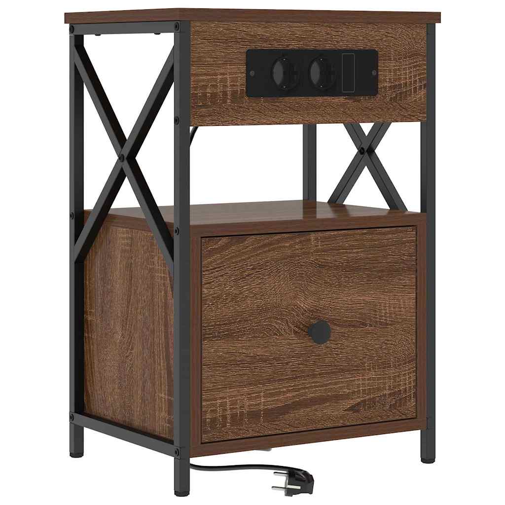 Nachttisch 2 pcs Braune Eiche 40 x 31 x 60 cm Holzwerkstoff