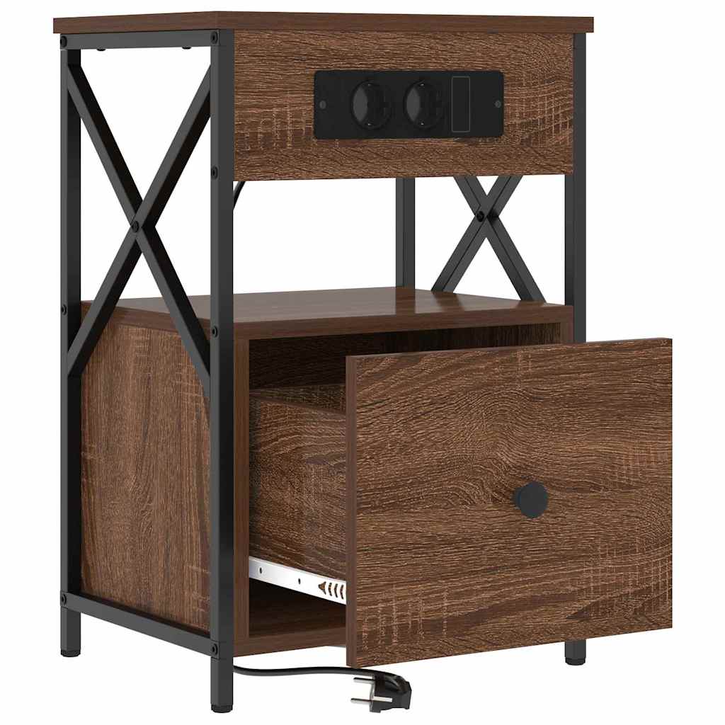 Nachttisch 2 pcs Braune Eiche 40 x 31 x 60 cm Holzwerkstoff