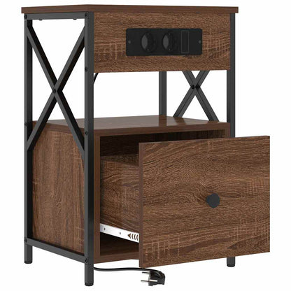 Nachttisch 2 pcs Braune Eiche 40 x 31 x 60 cm Holzwerkstoff