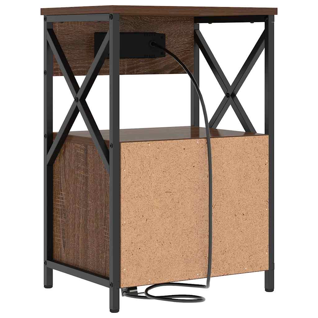 Nachttisch 2 pcs Braune Eiche 40 x 31 x 60 cm Holzwerkstoff