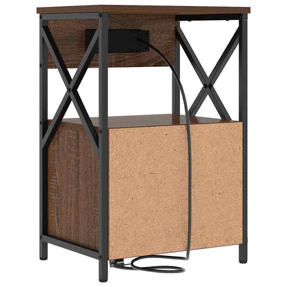 Nachttisch 2 pcs Braune Eiche 40 x 31 x 60 cm Holzwerkstoff