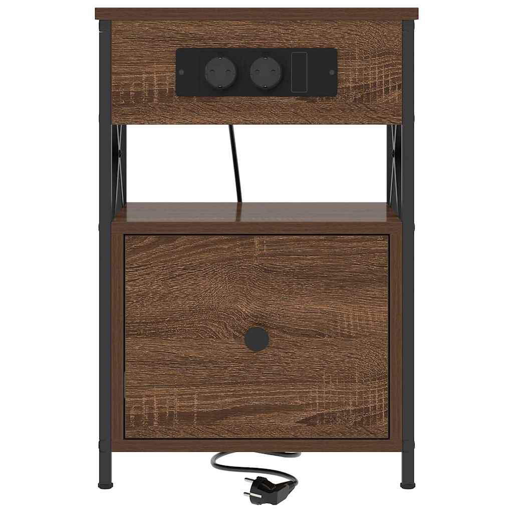 Nachttisch 2 pcs Braune Eiche 40 x 31 x 60 cm Holzwerkstoff