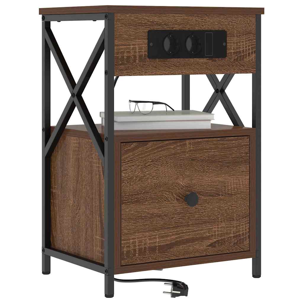 Nachttisch 2 pcs Braune Eiche 40 x 31 x 60 cm Holzwerkstoff