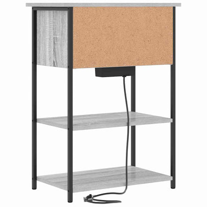 Nachttisch Grau Sonoma 55 x 31 x 76 cm Holzwerkstoff