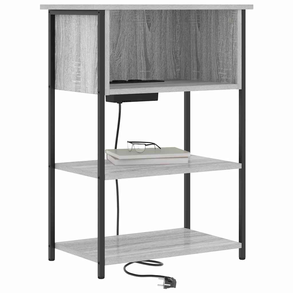 Nachttisch Grau Sonoma 55 x 31 x 76 cm Holzwerkstoff