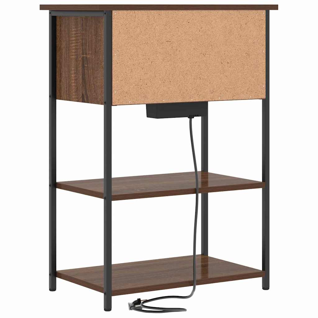 Nachttisch Braune Eiche 55 x 31 x 76 cm Holzwerkstoff