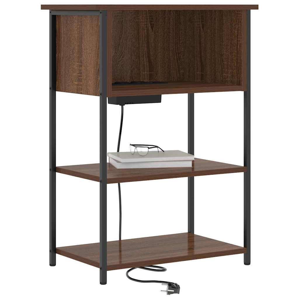 Nachttisch Braune Eiche 55 x 31 x 76 cm Holzwerkstoff