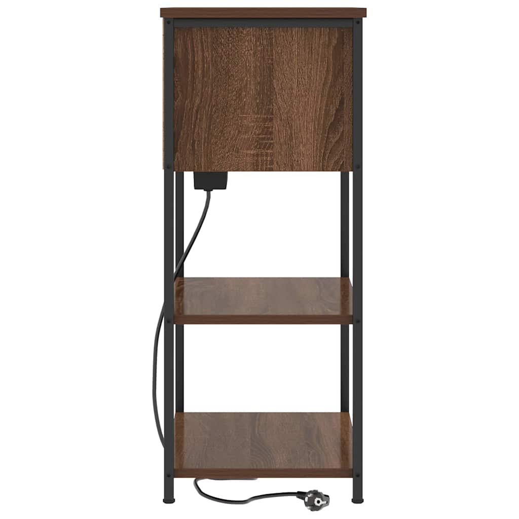 Nachttisch Braune Eiche 55 x 31 x 76 cm Holzwerkstoff