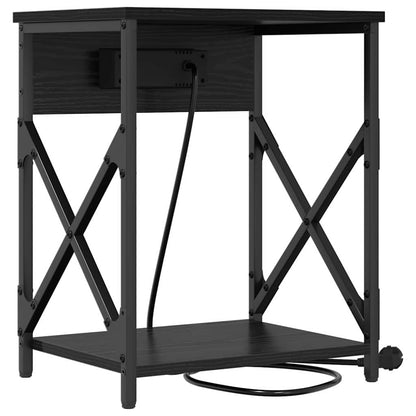 Nachttisch 2 pcs Schwarze Eiche 41 x 31 x 51 cm Holzwerkstoff