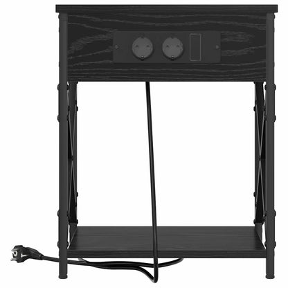Nachttisch 2 pcs Schwarze Eiche 41 x 31 x 51 cm Holzwerkstoff
