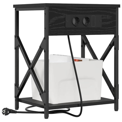 Nachttisch 2 pcs Schwarze Eiche 41 x 31 x 51 cm Holzwerkstoff