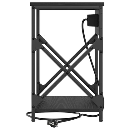 Nachttisch 2 pcs Schwarze Eiche 41 x 31 x 51 cm Holzwerkstoff