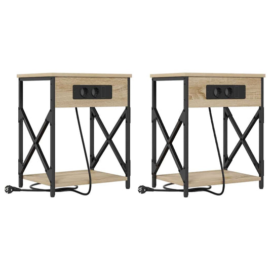 Nachttisch 2 pcs Sonoma Eiche 41 x 31 x 51 cm Holzwerkstoff