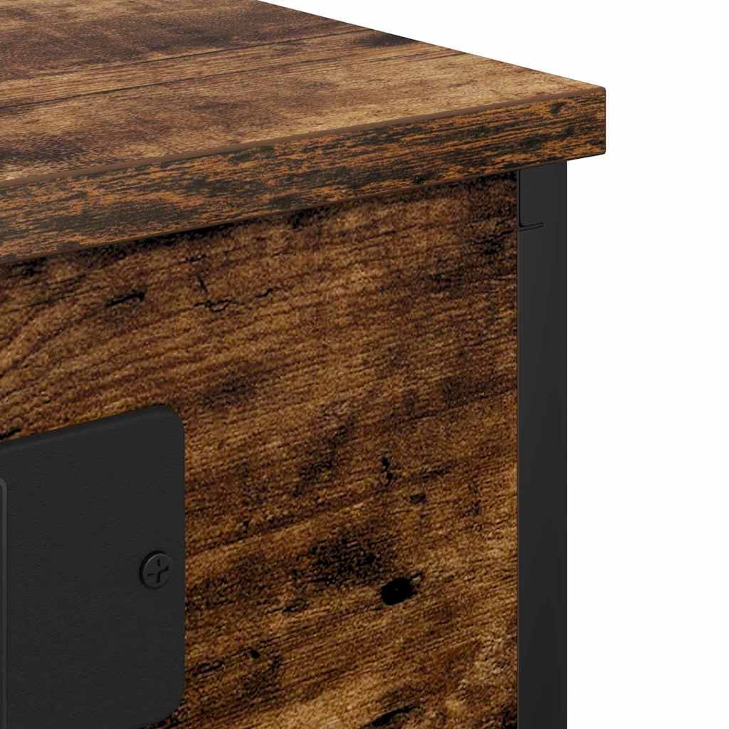 Nachttisch 2 pcs Räuchereiche 41 x 31 x 51 cm Holzwerkstoff