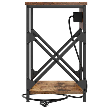Nachttisch 2 pcs Räuchereiche 41 x 31 x 51 cm Holzwerkstoff