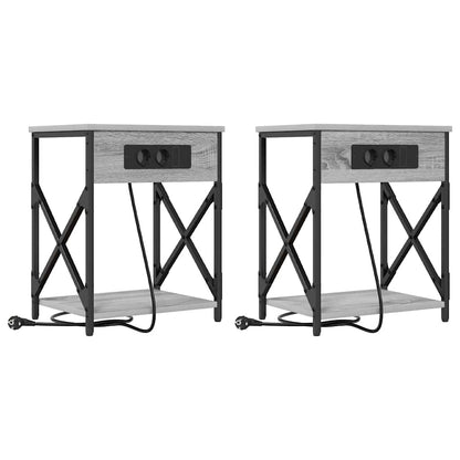 Nachttisch 2 pcs Grau Sonoma 41 x 31 x 51 cm Holzwerkstoff