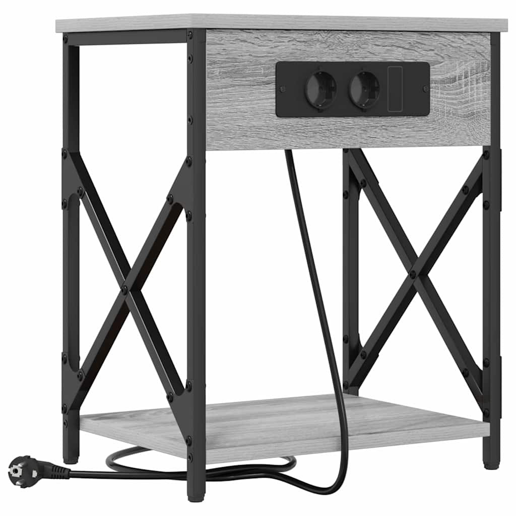 Nachttisch 2 pcs Grau Sonoma 41 x 31 x 51 cm Holzwerkstoff