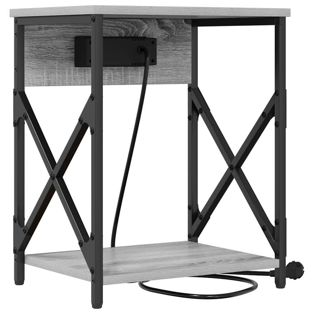 Nachttisch 2 pcs Grau Sonoma 41 x 31 x 51 cm Holzwerkstoff