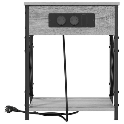 Nachttisch 2 pcs Grau Sonoma 41 x 31 x 51 cm Holzwerkstoff