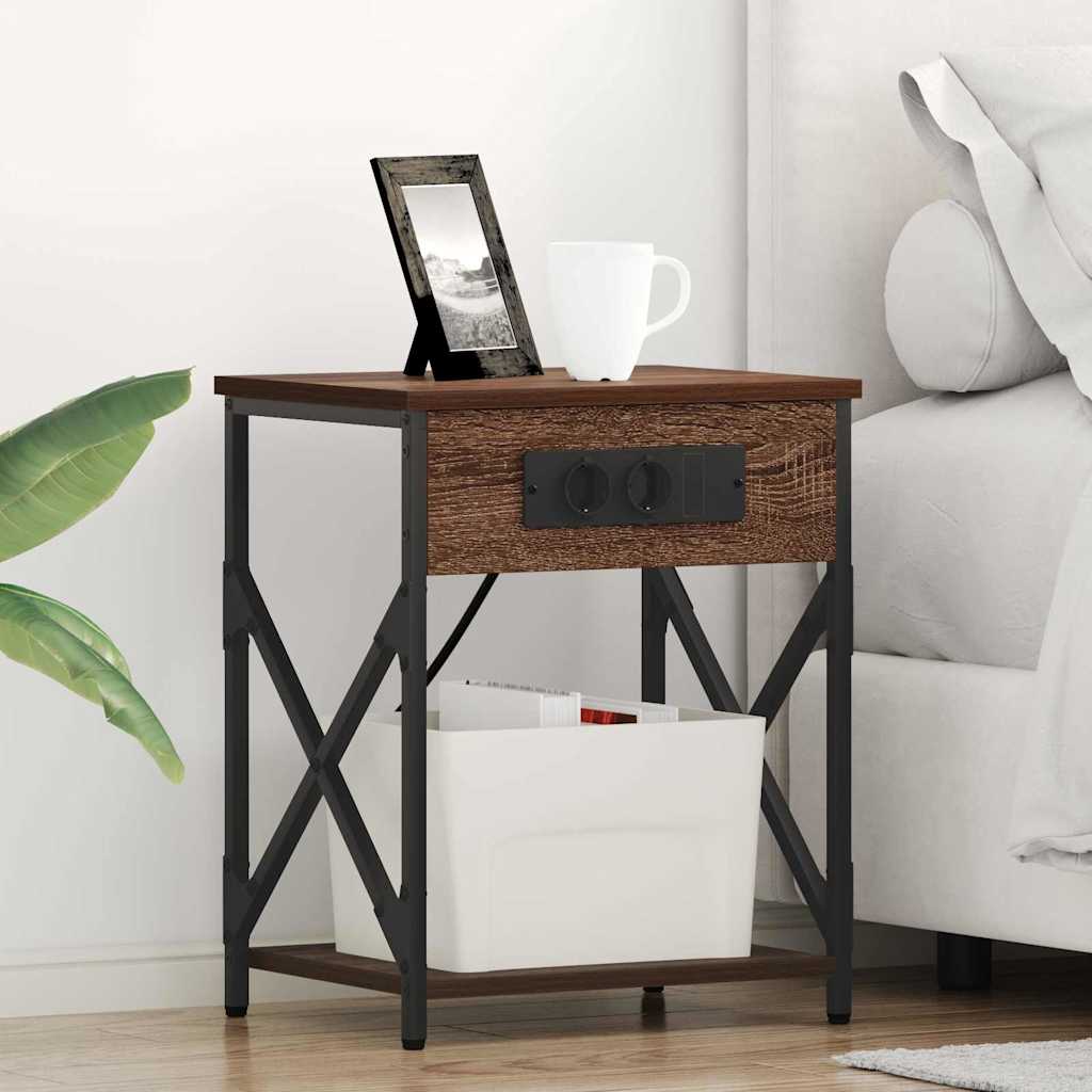 Nachttisch Braune Eiche 41 x 31 x 51 cm Holzwerkstoff