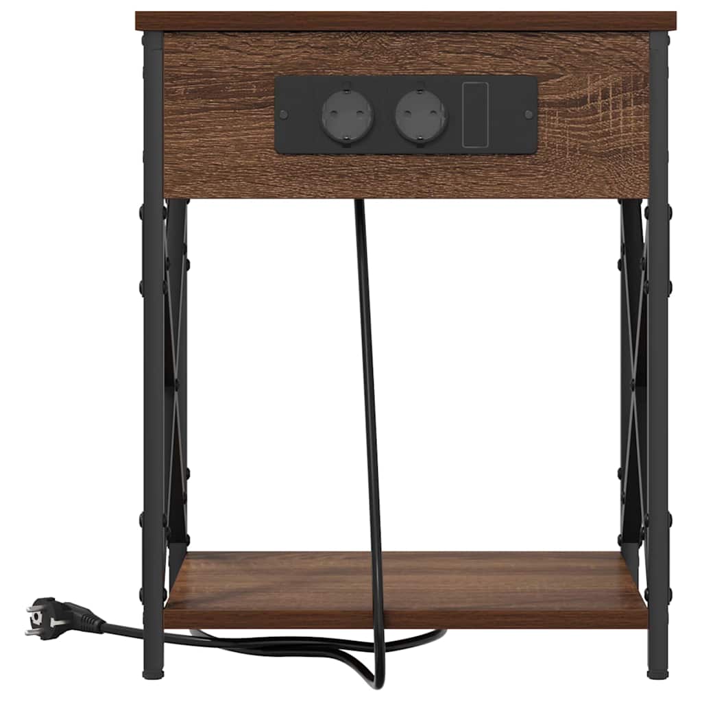 Nachttisch Braune Eiche 41 x 31 x 51 cm Holzwerkstoff